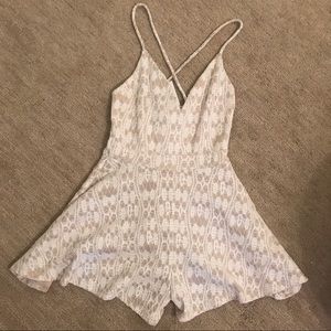 fab’rik White & Cream Lace Romper